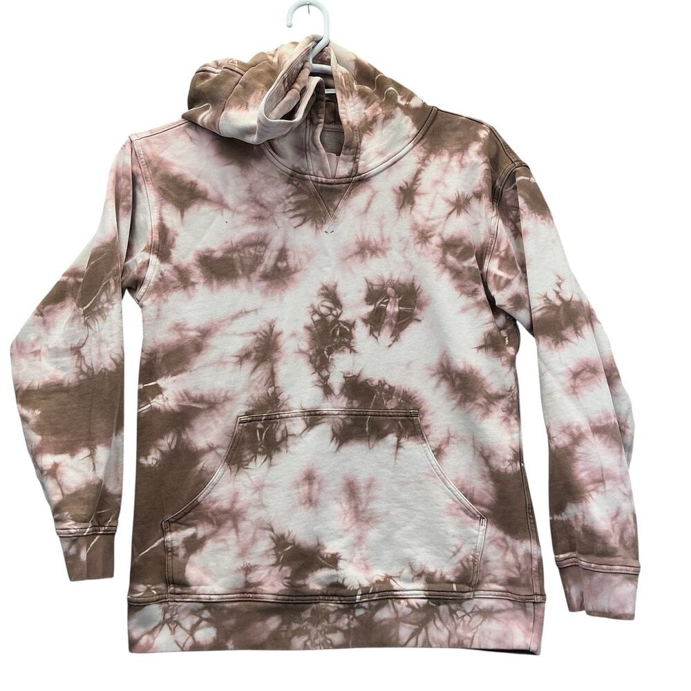 Lululemon All Yours Hoodie Brown Pink Tie Dye Sweatshirt Pullover Sz. 8 Womens